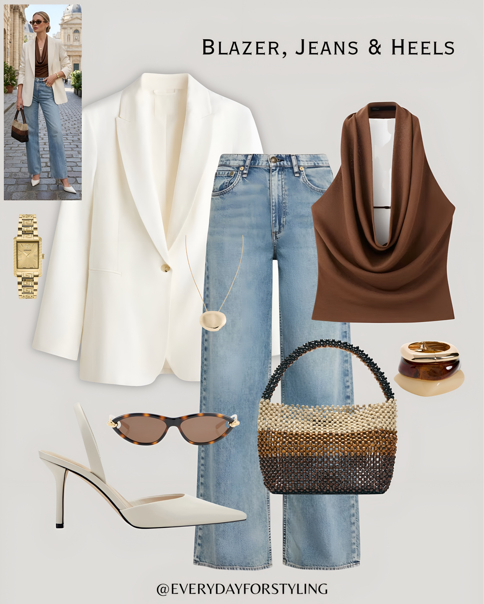 Clean, warm and impossibly elegant — this is quiet luxury in its purest form 🤍

outfit ideas for women, quiet luxury outfits, chic everyday outfits, elevated casual style, how to look expensive, capsule wardrobe essentials, smart casual women outfits, spring summer outfits 2025, blazer outfit women, effortless style outfits, European style fashion, affordable luxury fashion, put together outfits women, blazer jeans heels outfit, camel blazer styling, chocolate brown outfit, white jeans outfit, slingback heels outfit, jeans and heels women, polished casual looks , everydayforstyling 

#BlazerJeansAndHeels, #QuietLuxuryOutfit, #ElevatedCasualStyle, #BlazerOutfitWomen, #ChicEverydayLooks


#LTKSeasonal #LTKgrwm #LTKTravel