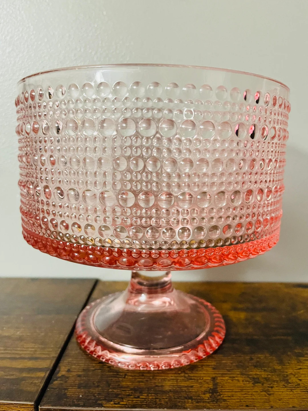 Hobnail pink trifle bowl | Etsy (US)