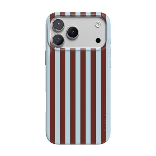 Casely iPhone 17 Pro Max Case | Sunday in Brooklyn | Chocolate Blue Stripes | Compatible with Mag... | Amazon (US)