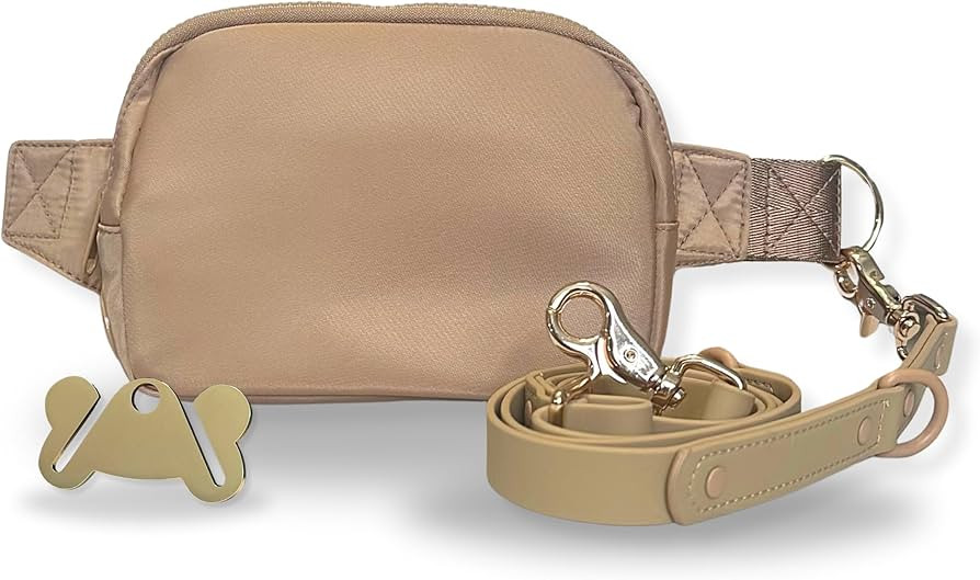 Hands Free Leash and Belt Bag | Chestnut Belt Bag + Leash | Amazon (US)