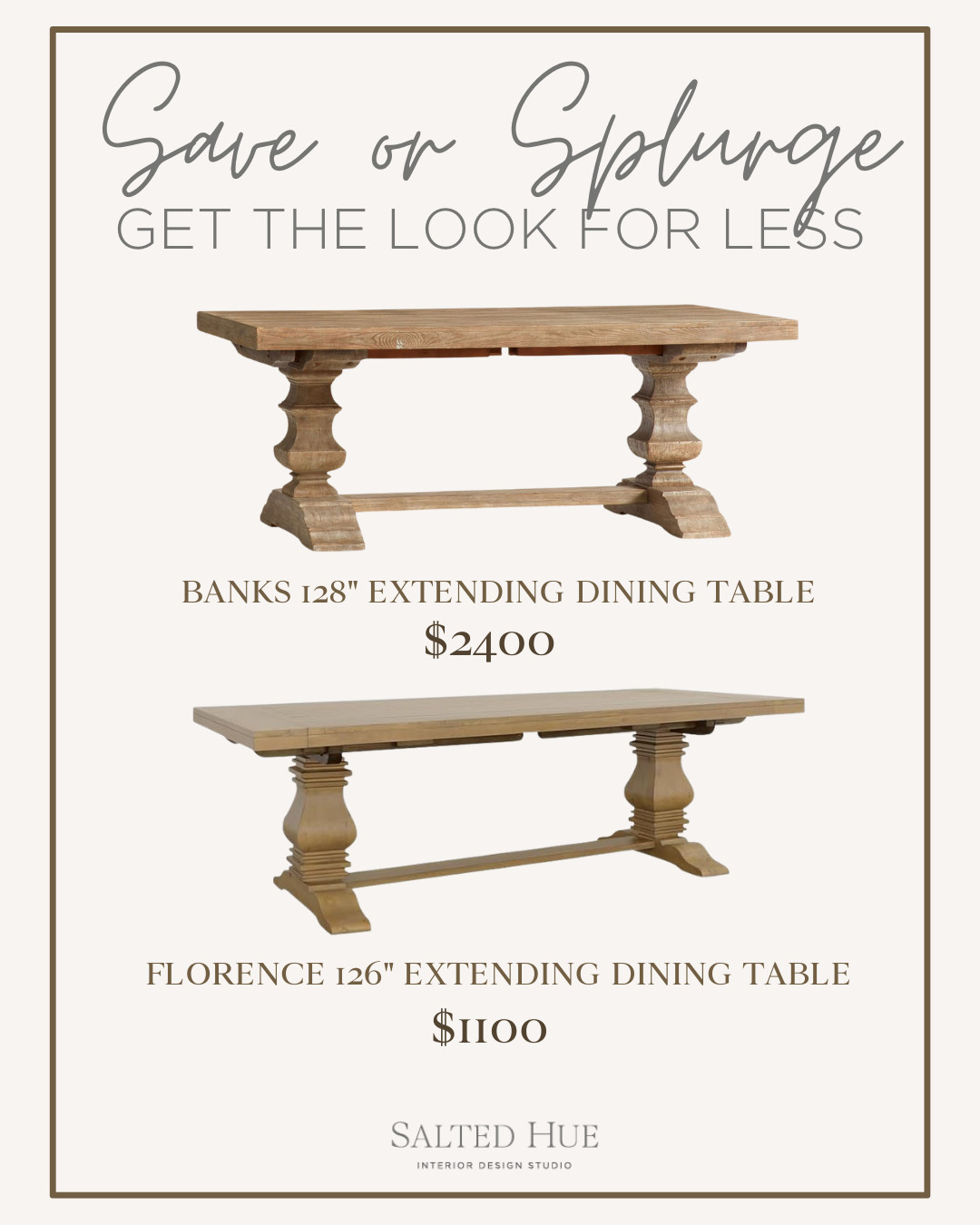 The Banks Extending Dining Table is a Pottery Barn favorite, but the price may not work within every client's budget.  So would you believe us if we told you the look for less is from Amazon?!? Comparable in size and less than half the cost.  

 #LTKHome #LTKStyleTip