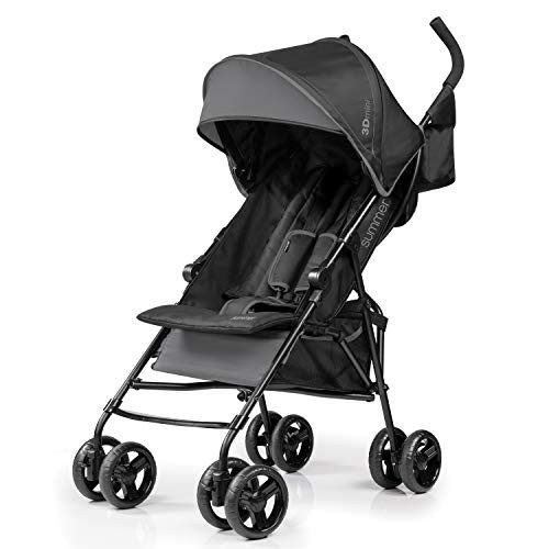 Summer by Ingenuity 3D Mini Convenience Stroller – Lightweight Stroller with Compact Fold, Multi-Position Recline, Canopy with Pop Out Sun Visor and More – Umbrella Stroller for Travel and More, Gray | Amazon (US)