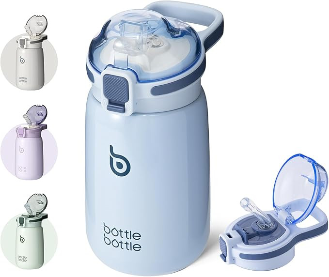 BOTTLE BOTTLE Kids Water Bottles for School12 oz Stainless Steel Water bottle with Leak Proof Lid... | Amazon (US)