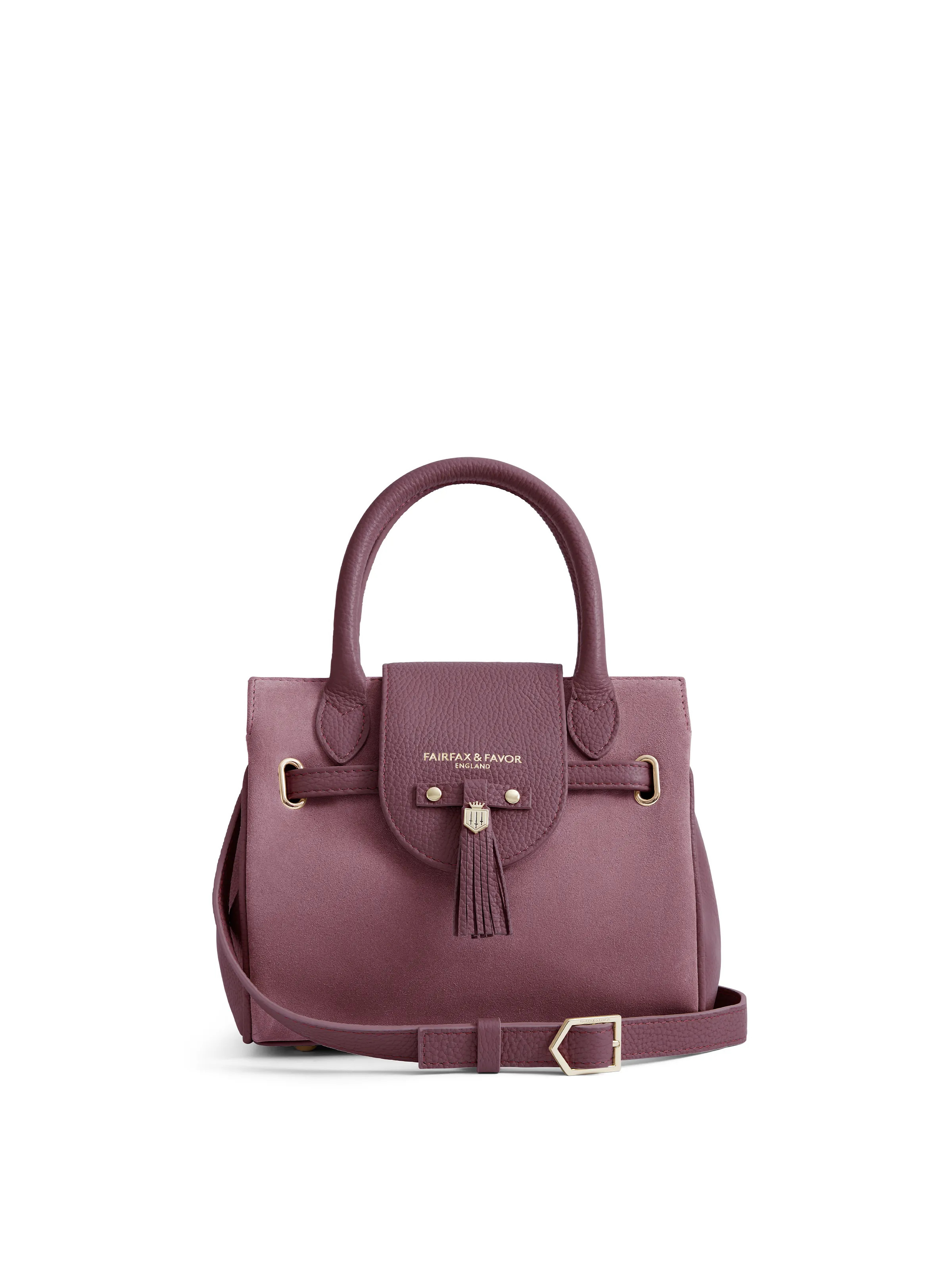 Mini Windsor - Women's Handbag - Heather Suede | Fairfax & Favor | Fairfax & Favor (UK)
