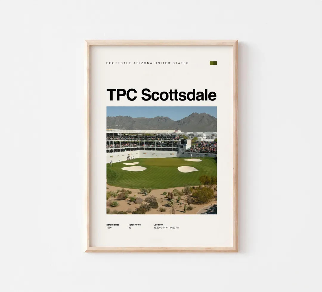 TPC Scottsdale Golf Course Poster – Printable Gift for Golf Lovers - Minimal Style - Digital Do... | Etsy (US)