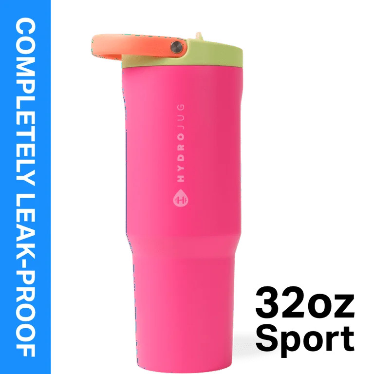 HydroJug Sport - Stainless Steel Tumbler with Straw 32oz, Vacuum Insulated, Leakproof Water Bottl... | Walmart (US)