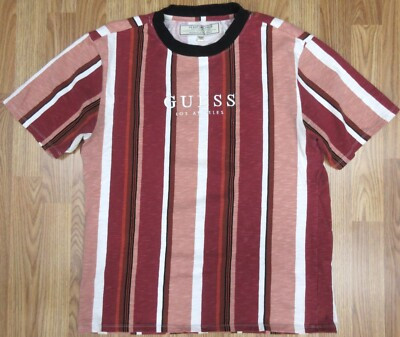 GUESS REGULAR FIT 100% COTTON T-SHIRT RED, BLACK & WHITE LARGE, L | eBay US