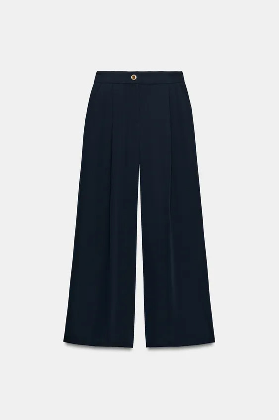 PALAZZO-HOSE MIT GOLDENEM KNOPF | Zara DE