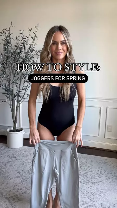 How to style joggers for spring