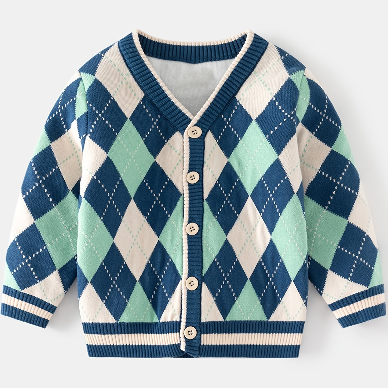 boys' preppy striped knit cardigan sweater v neck button - Temu | Temu Affiliate Program