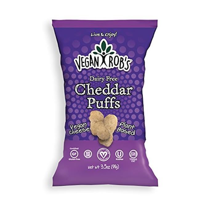 Vegan Rob's Gluten Free and Dairy Free Puffs, Cheddar, 3.5 Ounce, 12 Count | Amazon (US)