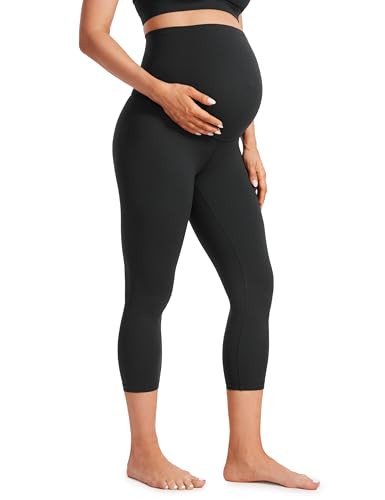 CRZ YOGA Butterluxe Maternity Capris Leggings 21" - Over The Belly Workout Active Yoga Womens Pre... | Amazon (US)
