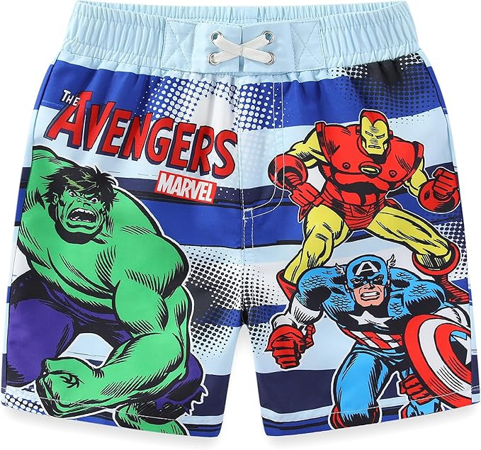 Marvel Avengers Boys UPF 50+ Swim Trunks Bathing Suit for Toddler and Big Kids | Amazon (US)