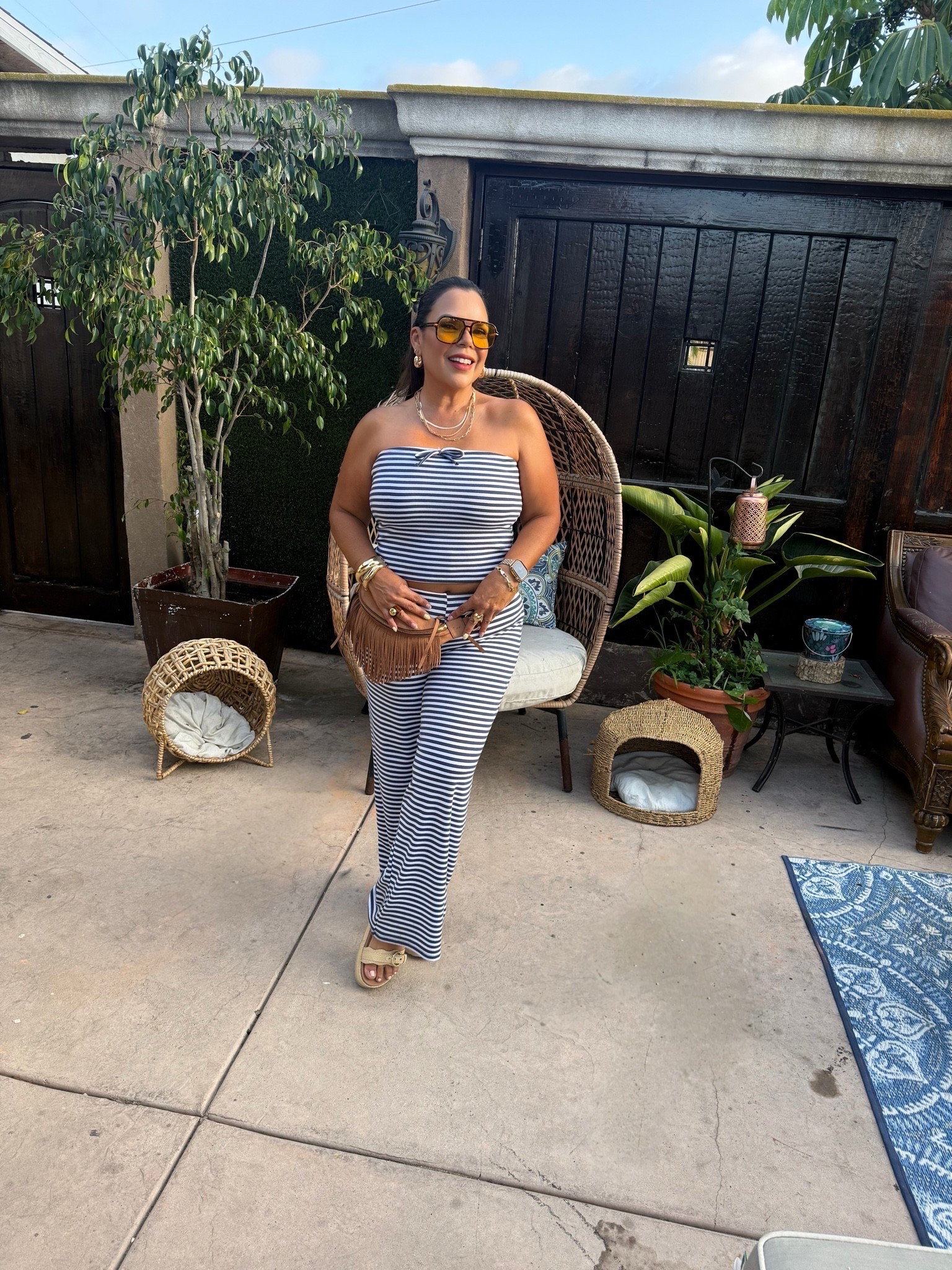 This two piece tube top lounge set from No Boundaries from Walmart is so comfortable and perfect for the summertime gatherings! I addd the fringe belt bag to add some style to the outfit! Trend alert…everything fringe!

Size L
Shoes Size 9

#summeroutfits #vacationoutfits #casualsummeroutfit

#LTKootd #LTKOver40 #LTKMidsize