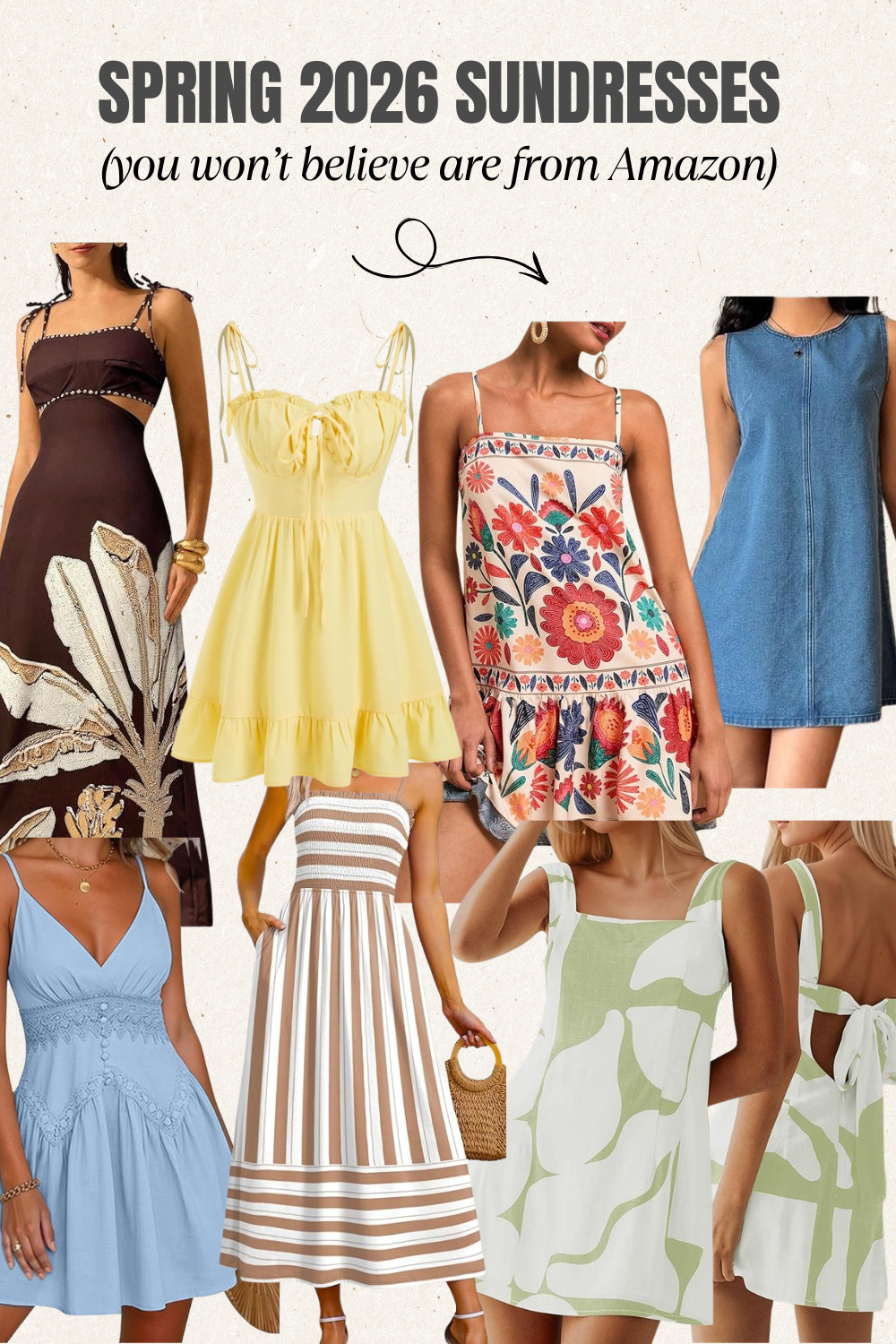 Affordable sundresses that don’t look cheap 🤍

These Amazon finds are all under $50 and perfect for:
• summer outfits
• vacation looks
• casual everyday dresses

Think butter yellow dresses, floral minis, flowy maxis, and chic simple silhouettes you can style with sandals or sneakers

If you’ve been searching for affordable summer dresses that look high-end, this is it 

 #LTKootd #LTKSeasonal #LTKTravel