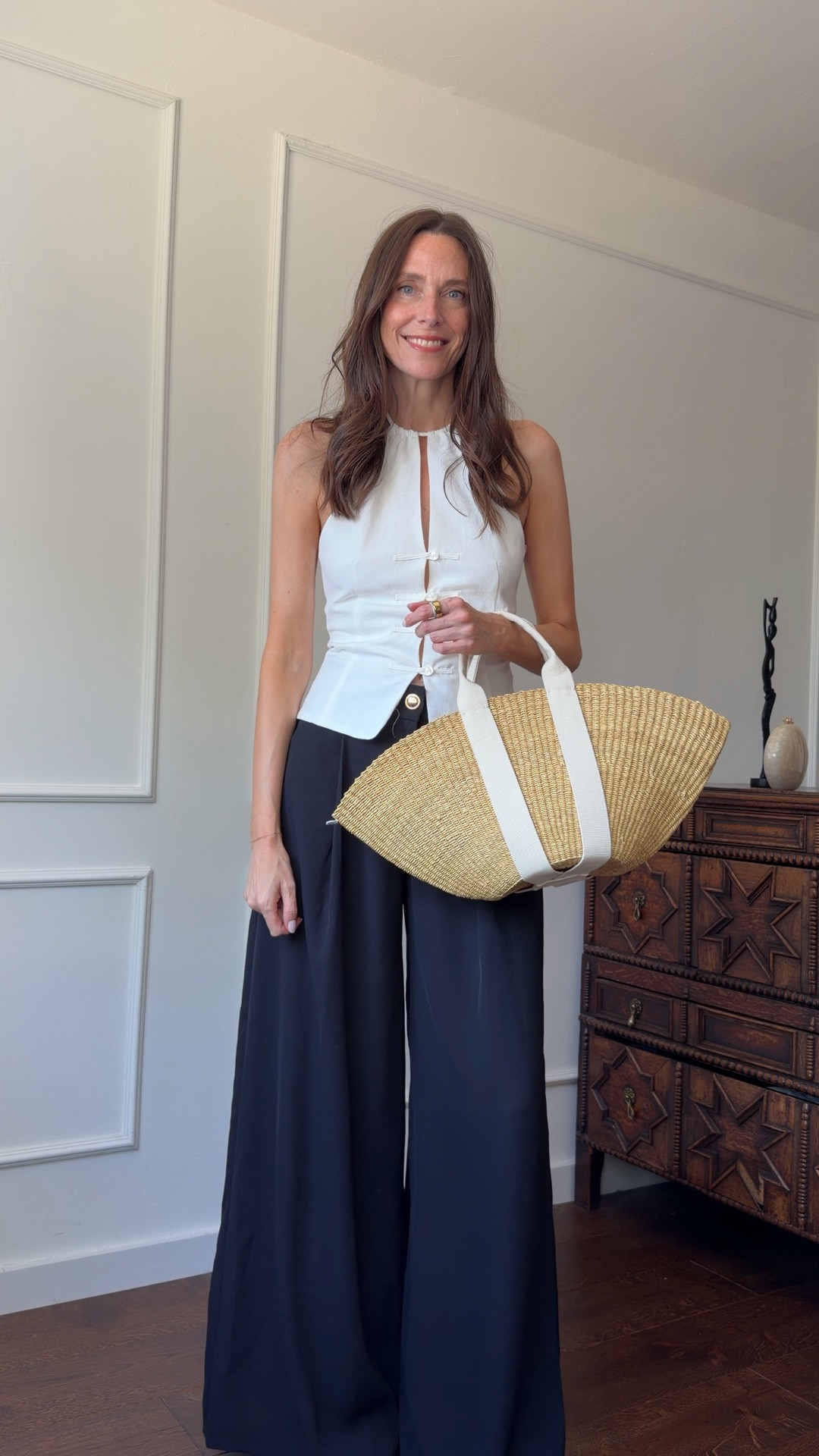 Size info:

White shorts and white scarf blouse, size S
Red tiered top, for some reason I picked up a medium but a small would have been fine. 
Cropped mom jeans, UK 8
White linen halter top, XS
Black palazzo trousers, S
Denim/linen sleeveless shirt, S
Satin trousers, UK 10
Black floaty trousers, S
White asymmetrical top, S
Short-sleeved shirt, S

#LTKsummer #LTKdatenight #LTKstyletip