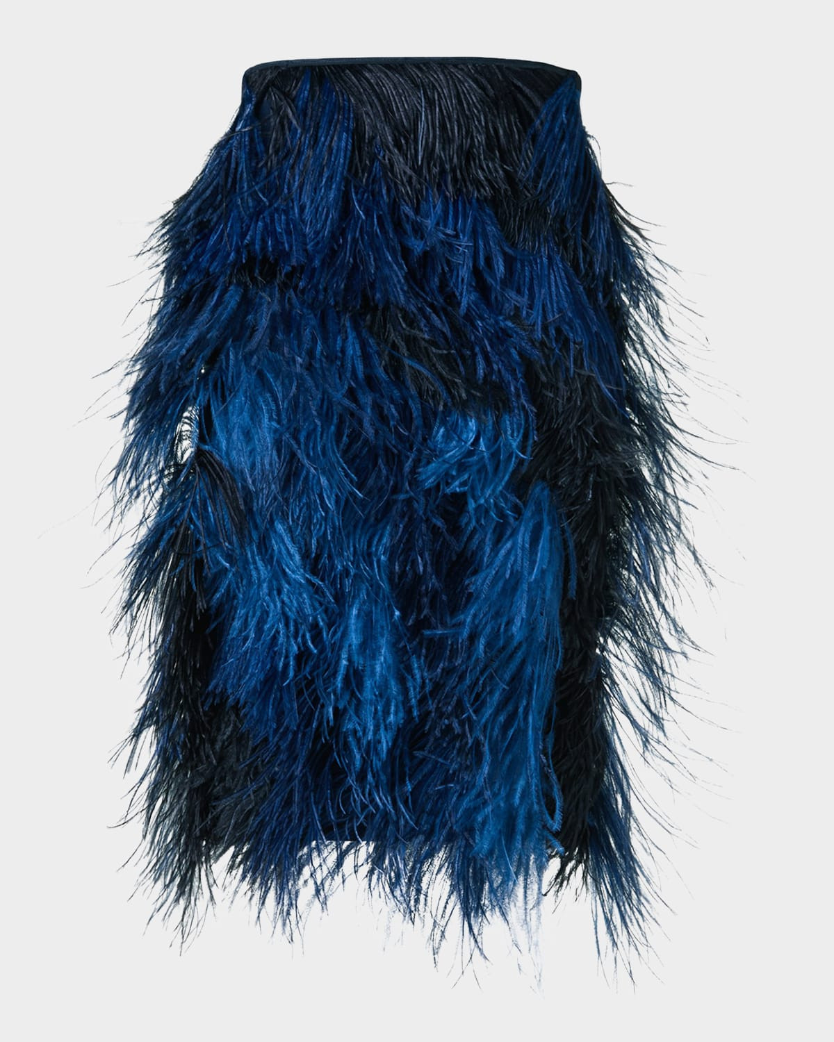 Alysons Cyanotype Print Feather Pencil Skirt | Neiman Marcus
