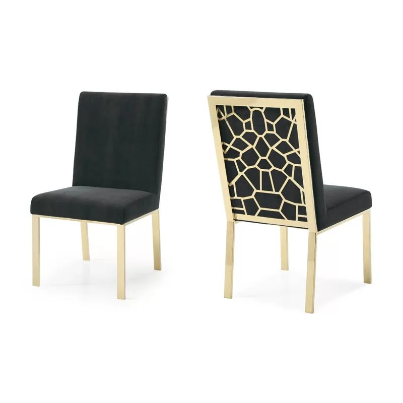 Middlet Velvet Upholstered Side Chair (Set of 2) | Wayfair North America