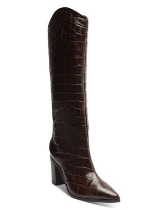 Women's S-Analeah Embossed Block Heel Tall Boots | Bloomingdale's (US)