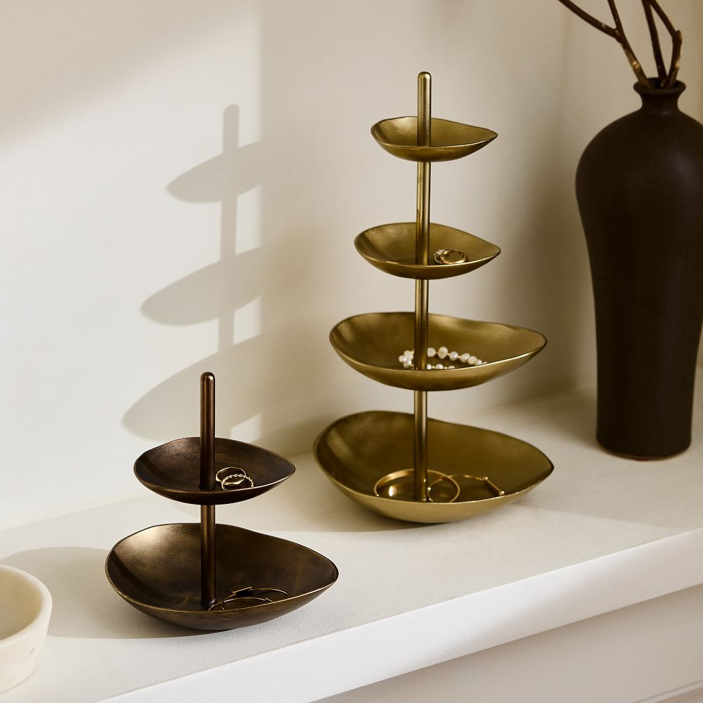Organic Metal Jewelry Storage Tower | West Elm (US)