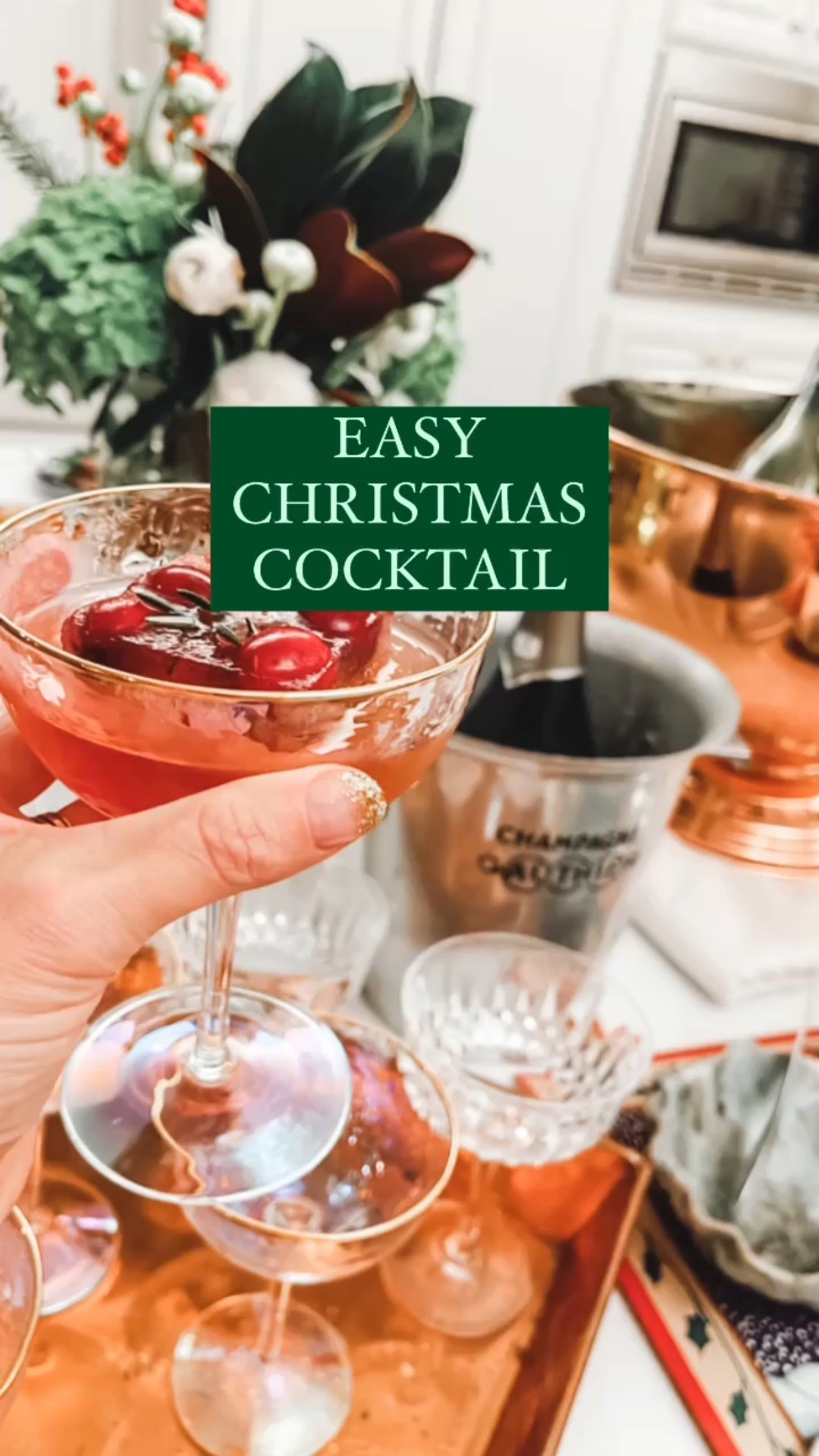 Easy Christmas cocktail. Holiday cocktail idea! 

#LTKfoodie #LTKHoliday #LTKstorytime