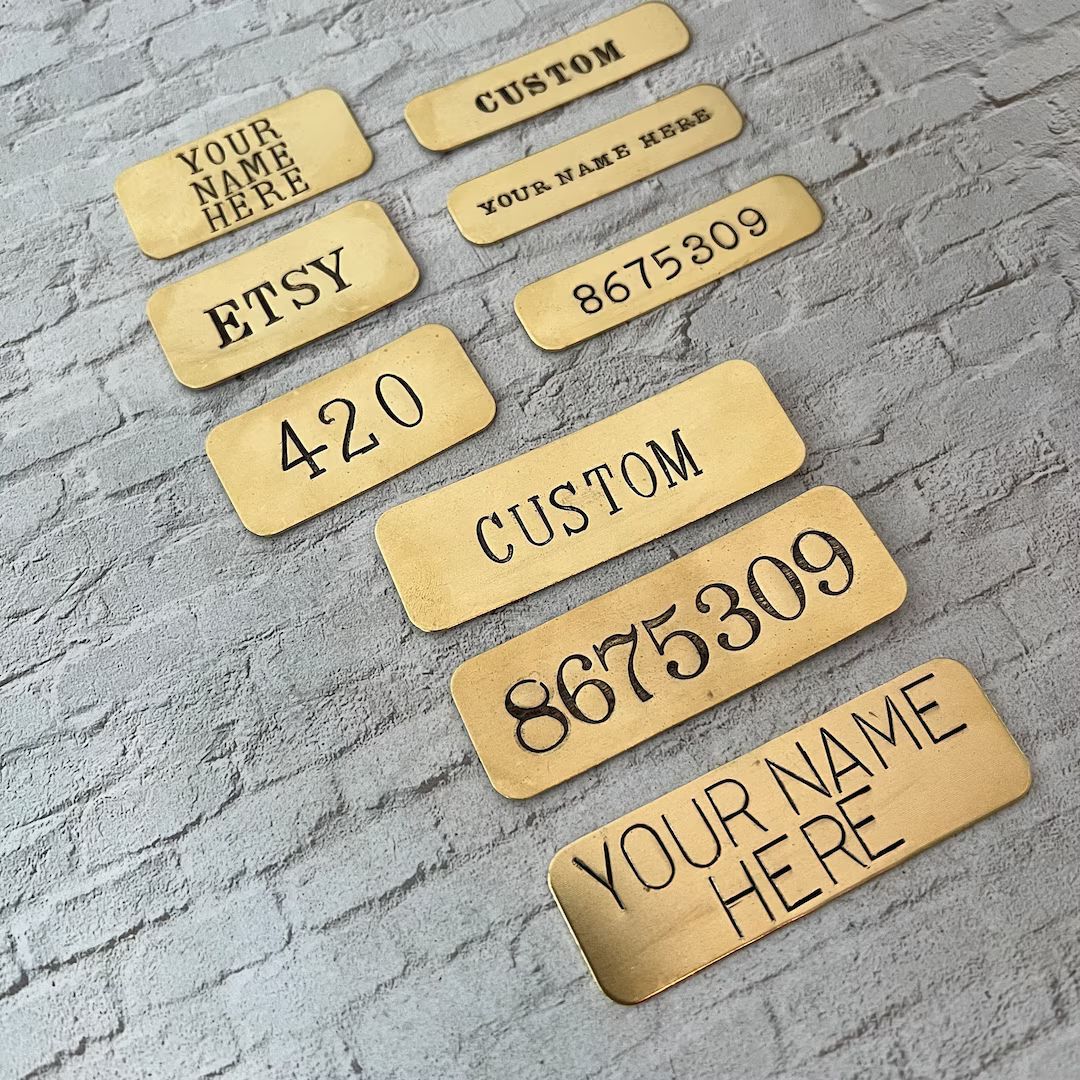 Custom Hand Punched Brass Tag NO Holes hand Stamped Key Tag - Etsy | Etsy (US)