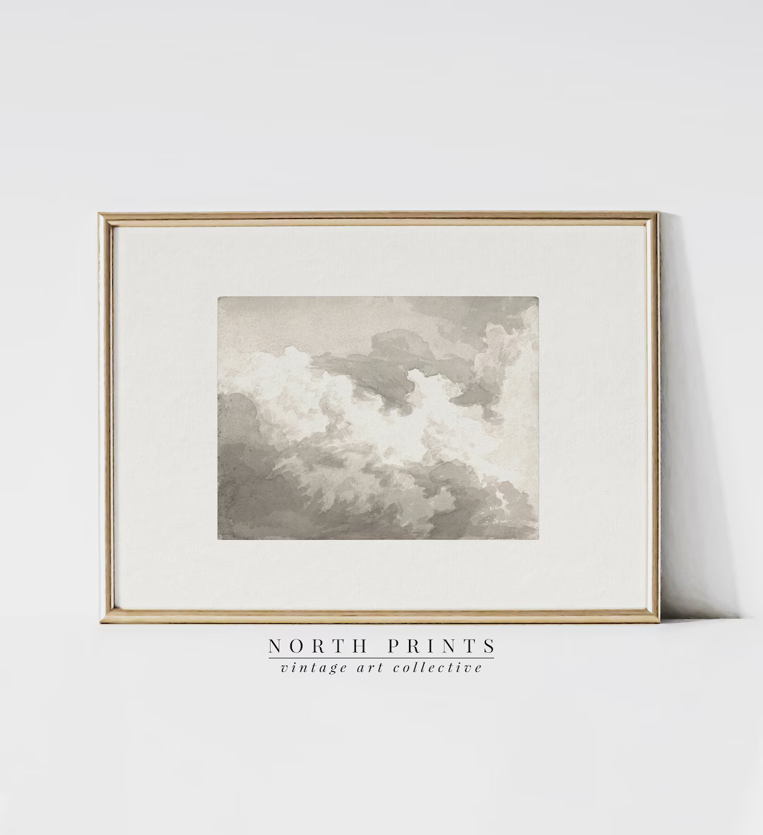 Cloud Study Vintage Painting Minimalist Sky Sketch Downloadable PRINTABLE 395 - Etsy | Etsy (US)