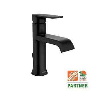 MOEN Genta Single Hole Single-Handle Bathroom Faucet in Matte Black 84760BL - The Home Depot | The Home Depot