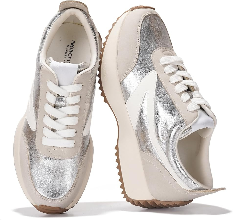 Project Cloud Womens Sneakers - Memory Foam Insole and Lightweight Spring Shoes - Non-Slip Lace U... | Amazon (US)