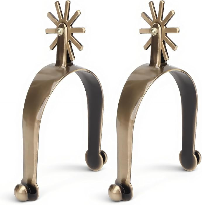 KUIDAMOS Horse Spurs, 2Pcs intage Zinc Alloy Western Cowboy Spurs Carved Decoration Men Women Hor... | Amazon (US)
