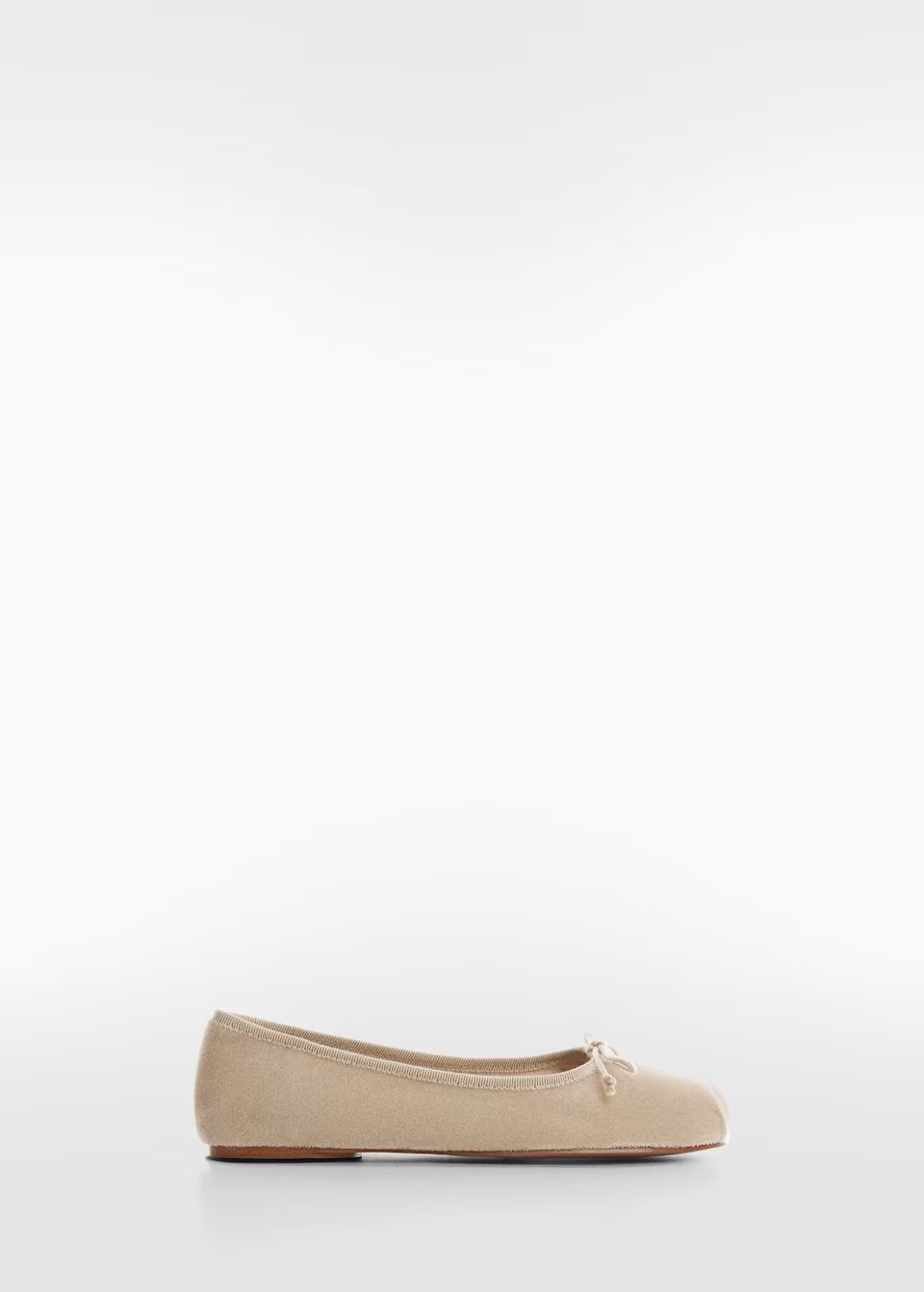 Ballerina shoes with velvet bow | MANGO (US)