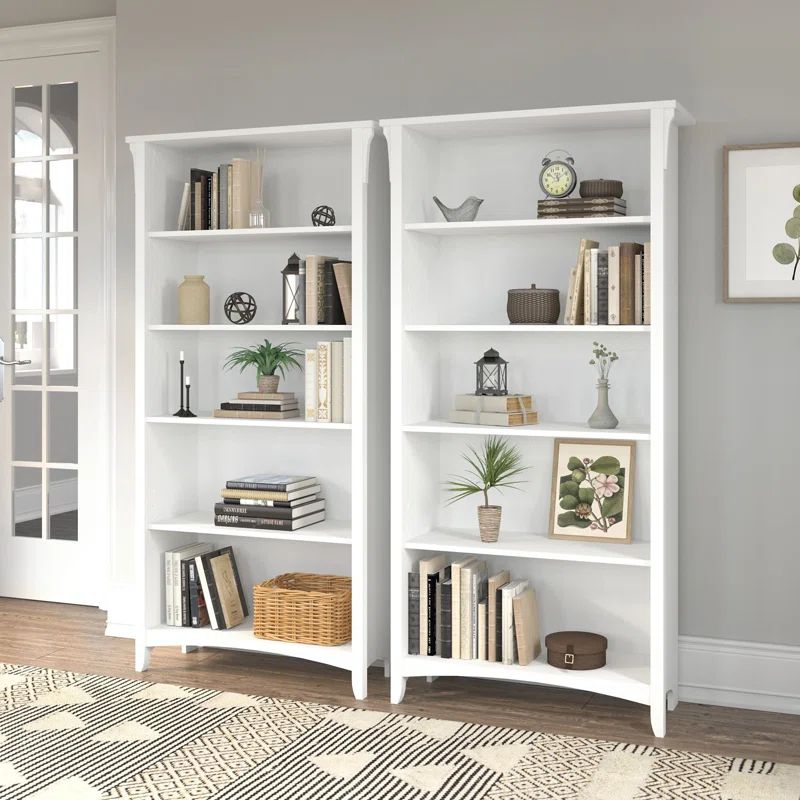 Pernell Tall 5 Shelf Bookcase - Set Of 2 | Wayfair North America