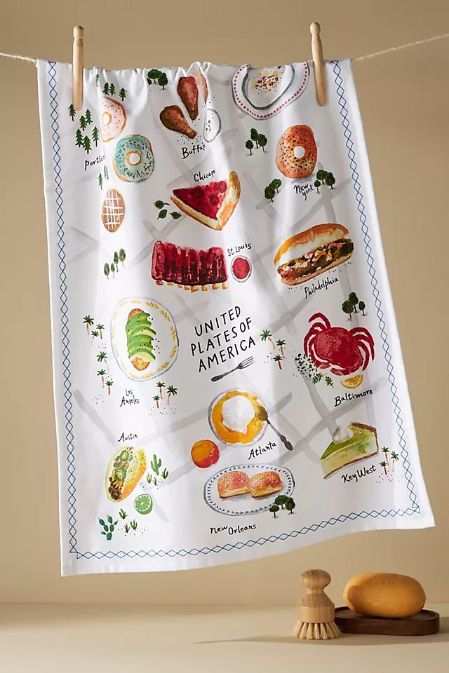 United Plates Dish Towel | Anthropologie (US)