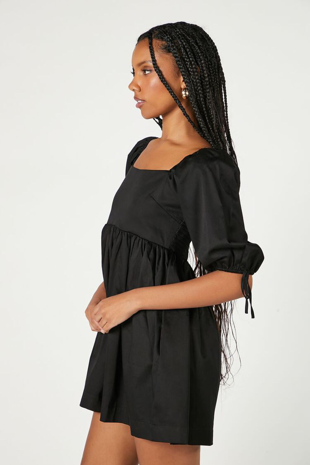 Puff-Sleeve Babydoll Dress | Forever 21 (US)