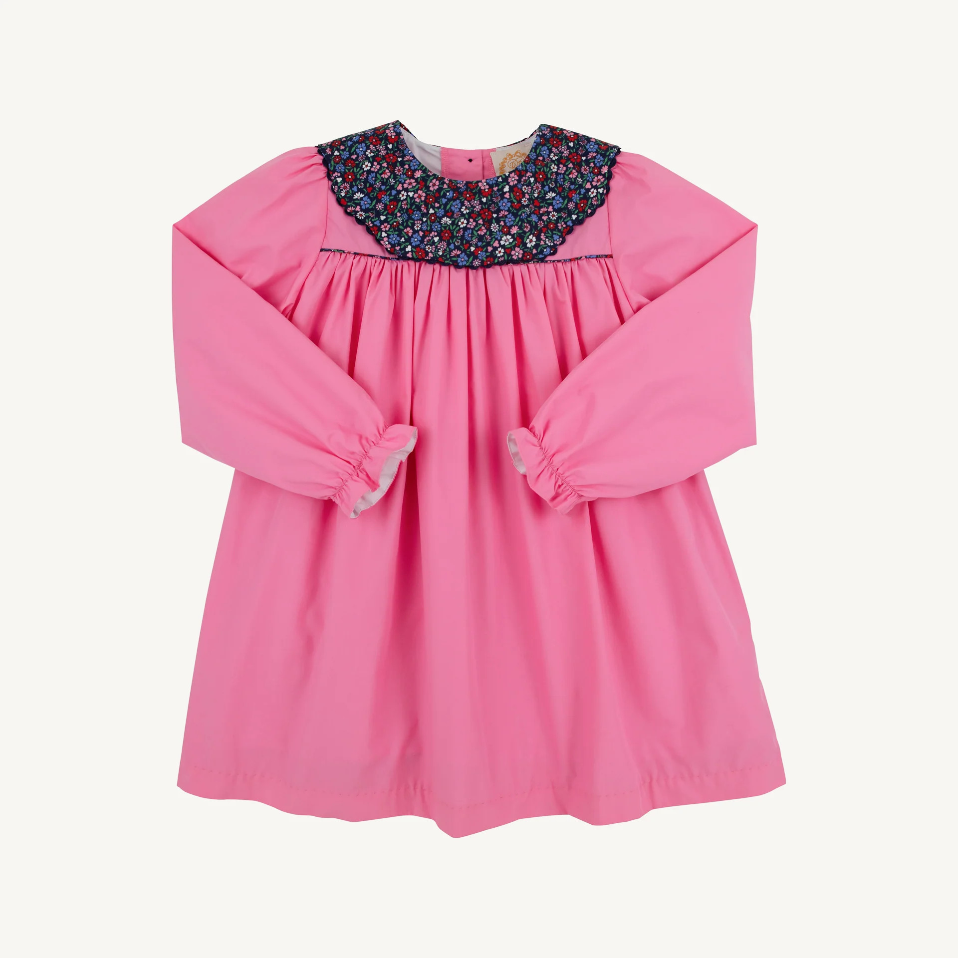 Long Sleeve Mary Dal Dress - Hamptons Hot Pink with Fairfax Farm Flora | The Beaufort Bonnet Company
