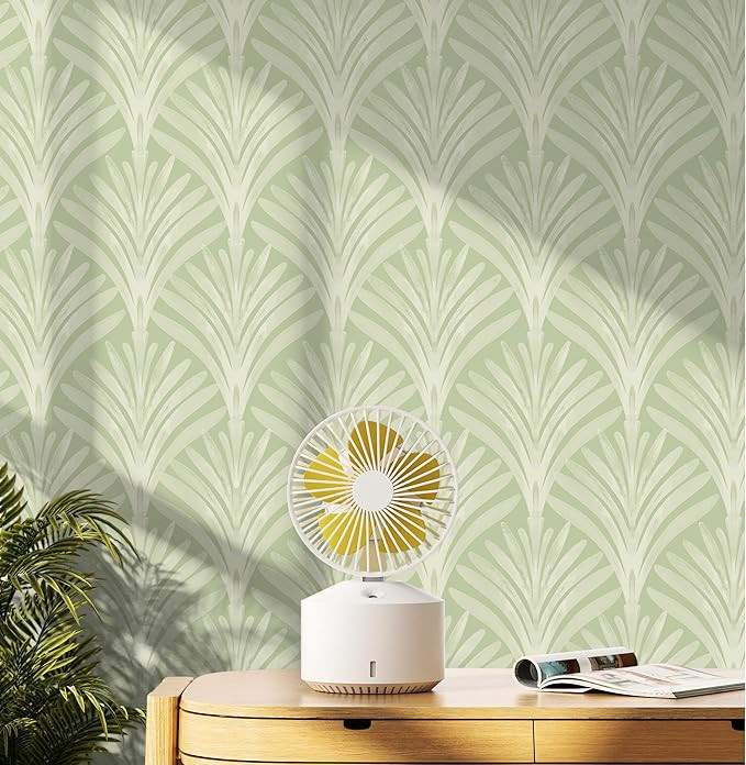 Hopepak Peel and Stick Wallpaper Green Leaf Contact Paper Boho Self Adhesive Wall Paper Removable... | Amazon (US)