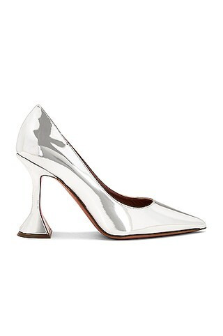 AMINA MUADDI Ami Mirror Pump in Metallic Silver | FWRD 