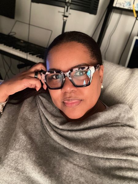 Taking it easy for the holidays. Karlie Cashmere wrap by @nakedcashmere, glasses by Peepers. 

#ltkover40 #LTKfindsunder100 #LTKfindsunder50 

#LTKHoliday #LTKSeasonal #LTKstyletip