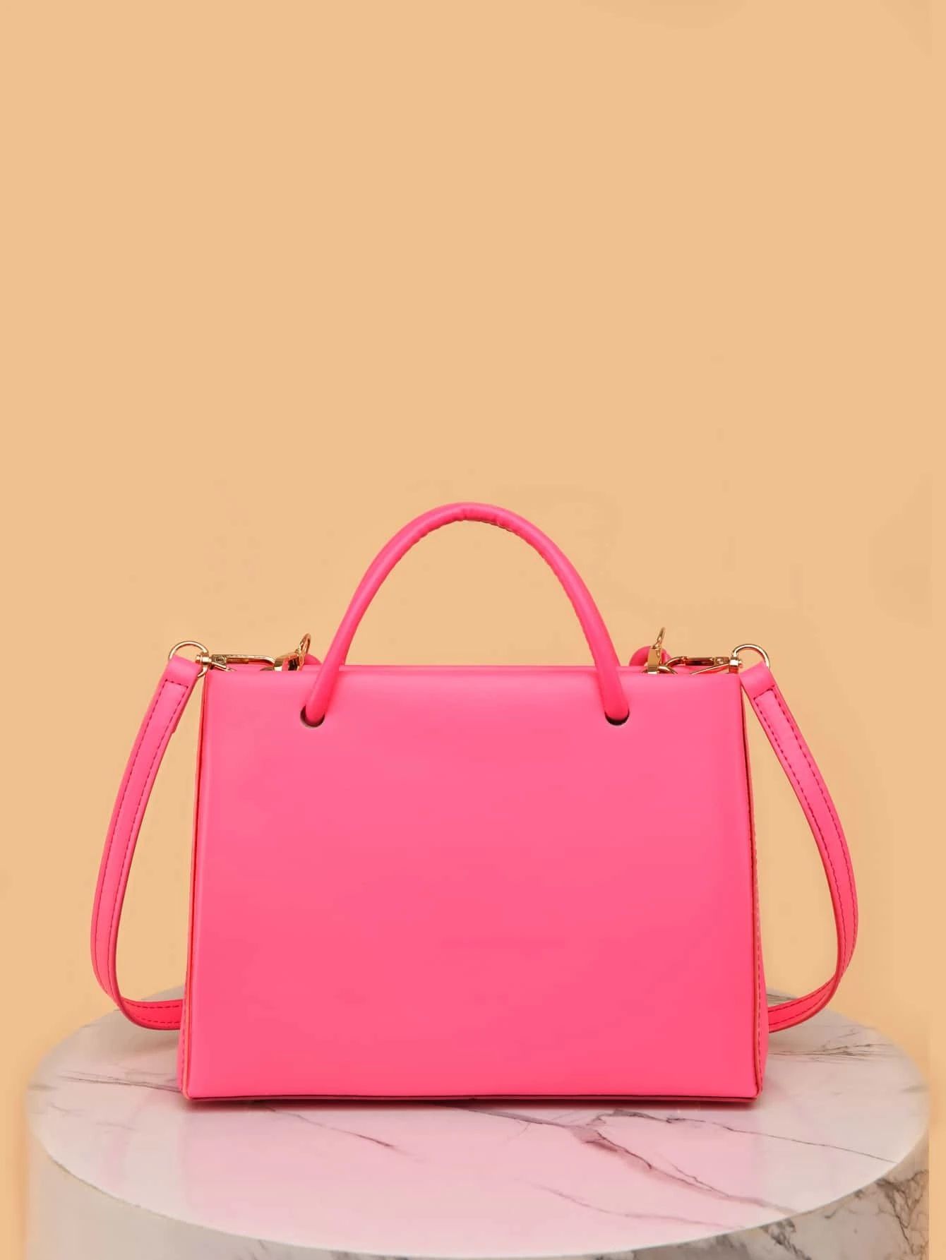 Minimalist Chain Decor Satchel Bag | SHEIN