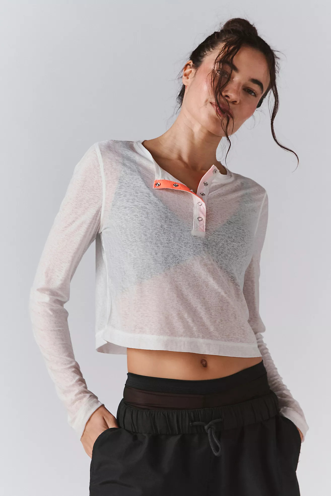 Sheer Pop Henley | Free People (Global - UK&FR Excluded)