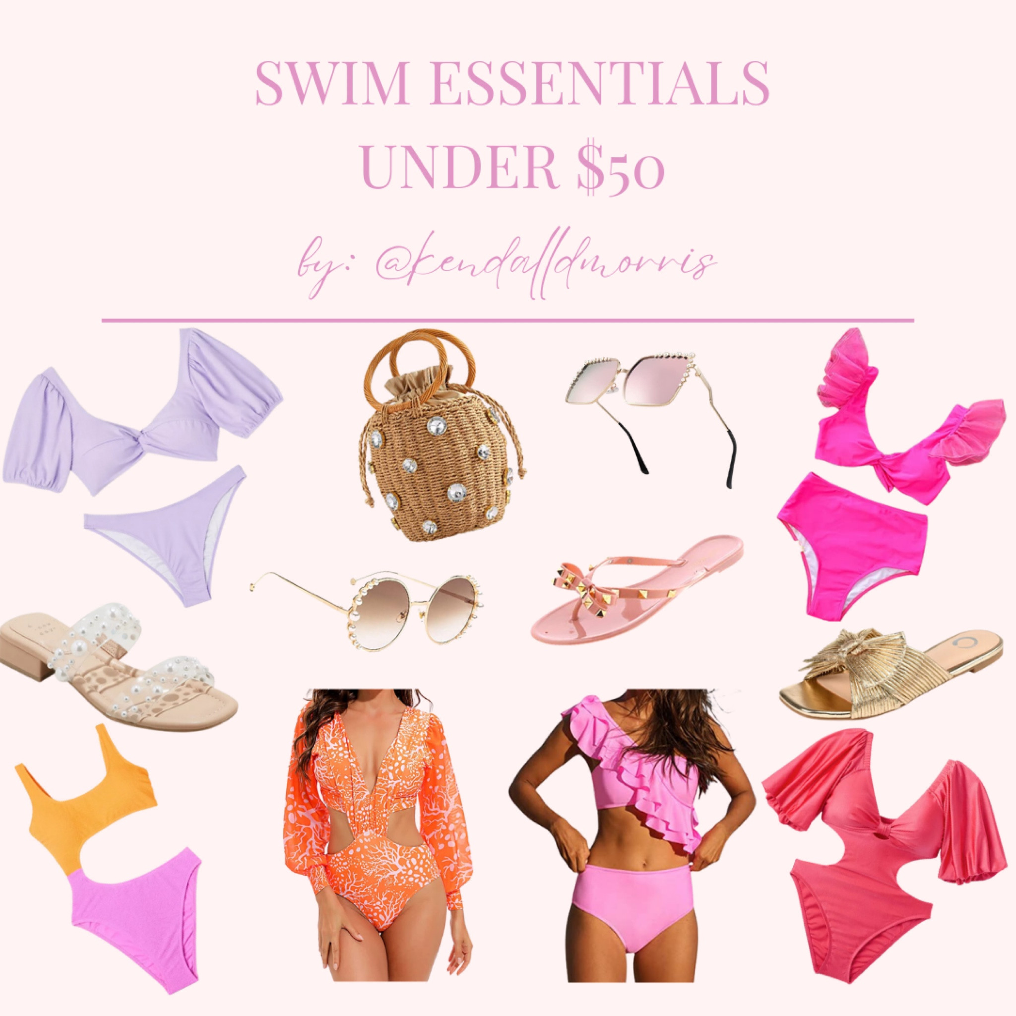 Some of my favorite swim, vacation, and pool necessities for this summer! All under $50!

Swimsuit. Bikini. One piece swimsuit. Puff sleeves. Ruffles. Bow sandals. Beach bag. Sunglasses. Pearls. Flip flops. Sandals. Pool shoes. Vacation outfits. Resortwear. 

#LTKshoecrush #LTKtravel #LTKunder50