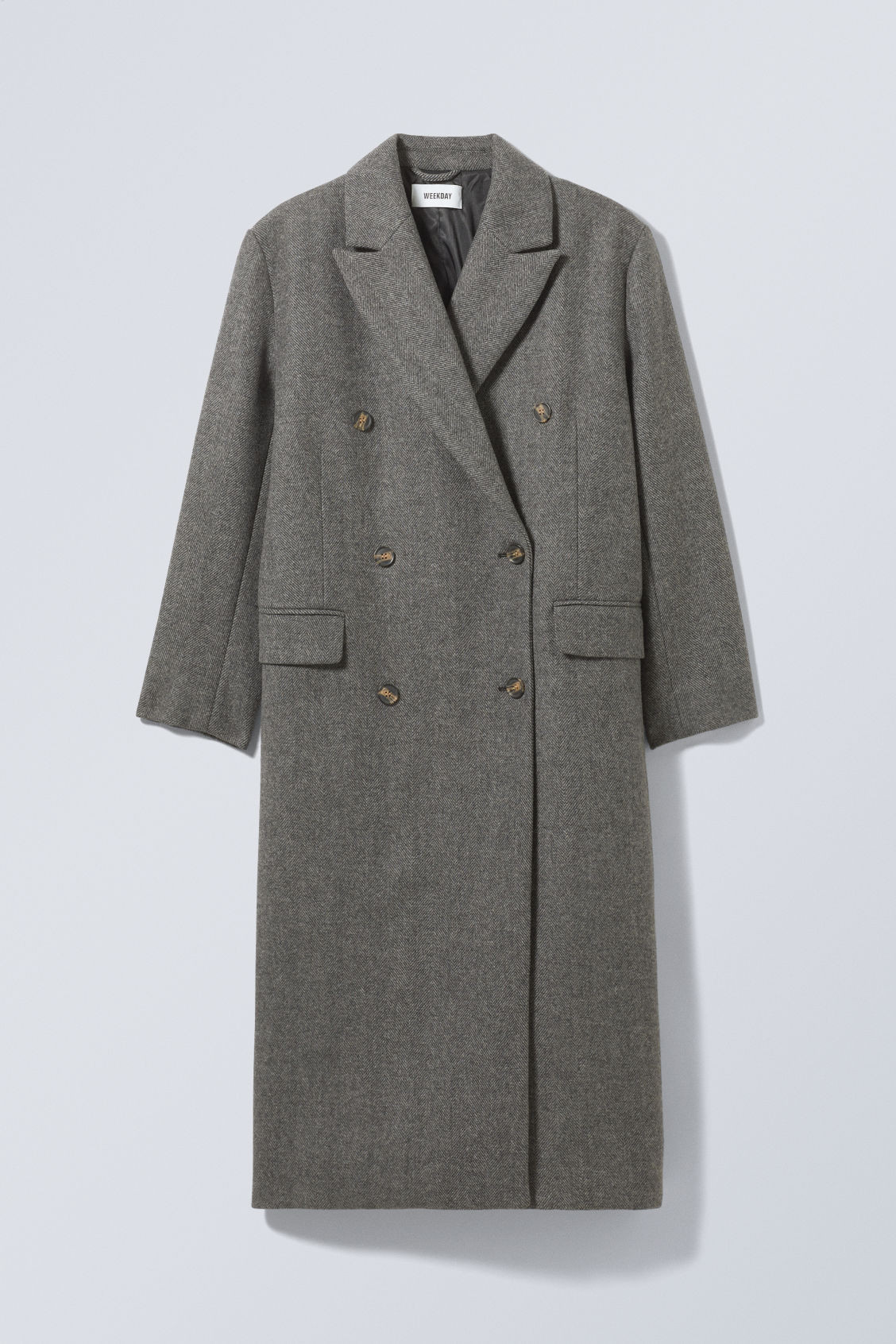 Alex Wool Blend Coat - Grey | Weekday