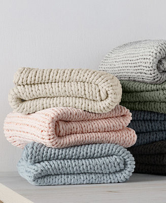 ienjoy Home Oversized Chunky Hand-knit Throw, 59" x 47" - Macy's | Macy's