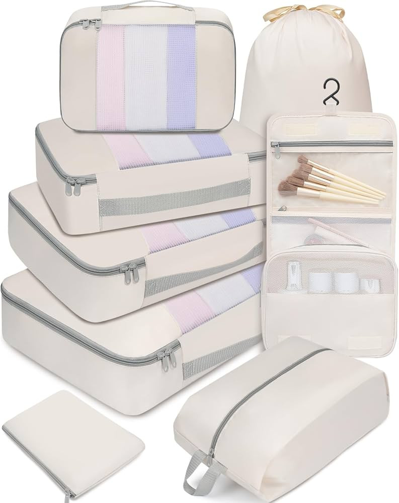 BAGAIL 8er-Set Packw\u00fcrfel in verschiedenen Gr\u00f6\u00dfen Packorganizer f\u00fcr Reisezube... | Amazon (DE)