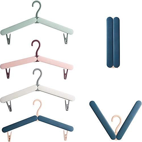 CHMHY 4pcs Folding Coat Hanger,Portable Travel Clothes Hanger,Travel Accessories Foldable Clothes... | Amazon (US)