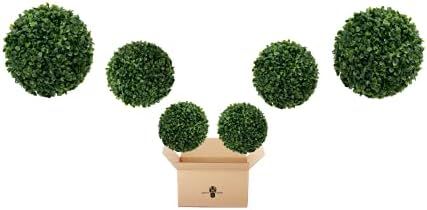 Boxwood Brothers Topiary Balls - 6 Pack (2 Each 9/7/5 Inch) - High Density, Realistic Indoor/Outd... | Amazon (US)