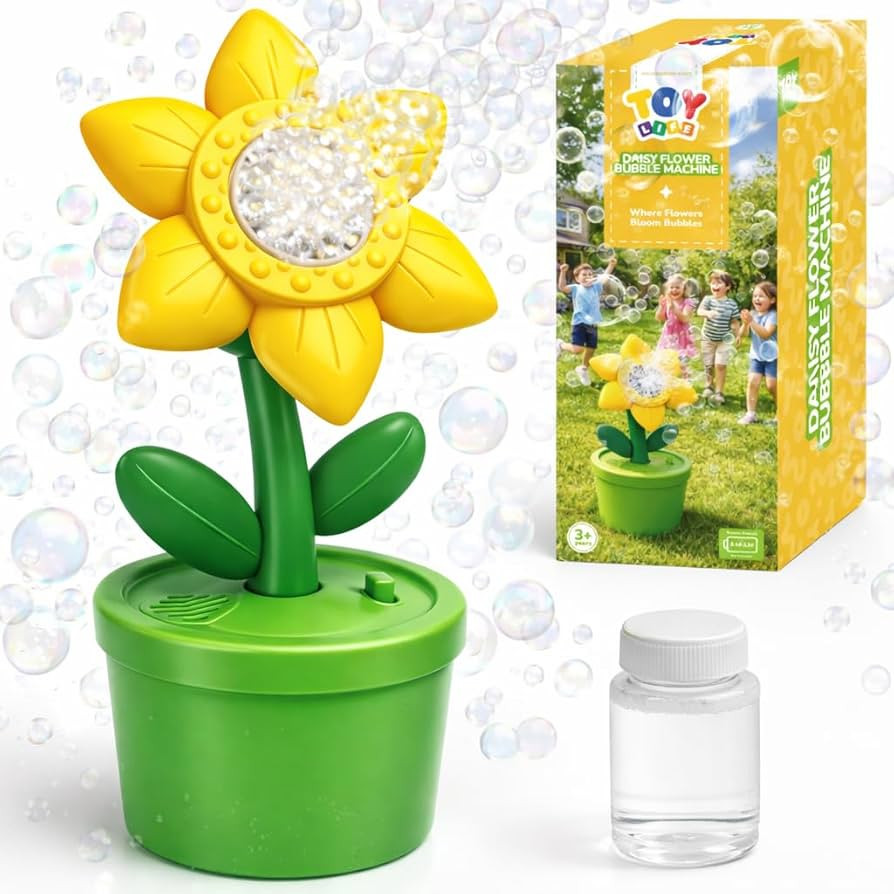 TOY Life Daisy Bubble Machine with LED Lights and Music, Automatic Bubble Maker for Indoor Outdoo... | Amazon (US)