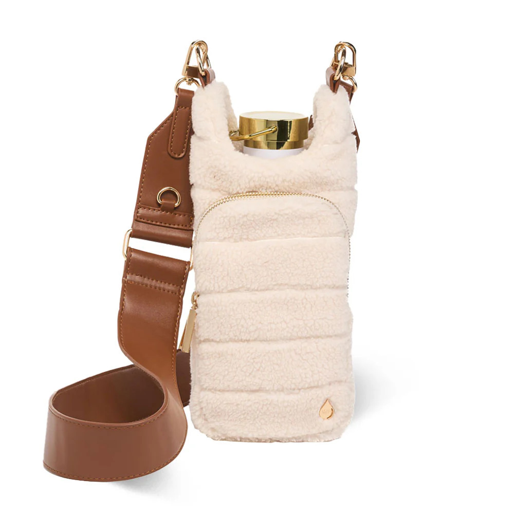 Ivory Sherpa Hydrobag® with Vegan Leather Strap | WanderFull 