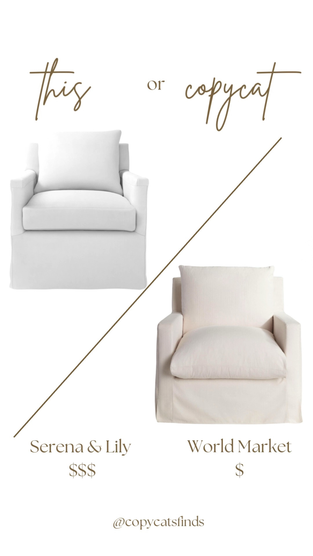 This or that! Slipcover style swivel chairs 👏

🤍 Serena and Lily Spruce Street Chair - $2248 (sale)
🤍 World Market Brynn Feather Filled Swivel Chair - $449 (sale) 

Both available in multiple fabrics! 

#LTKSaleAlert #LTKHome #LTKCyberWeek