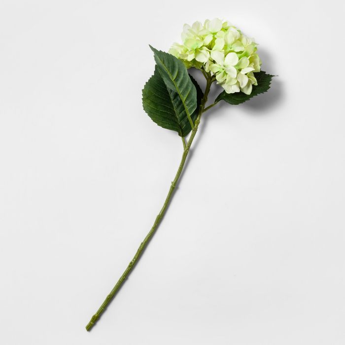 28" Artificial Hydrangea Flower Stem Green - Threshold™ | Target